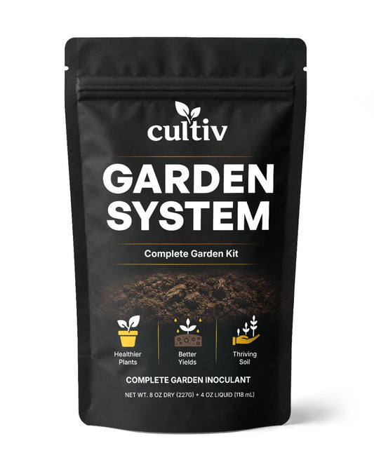 Cultiv Garden System dry pouch — front label