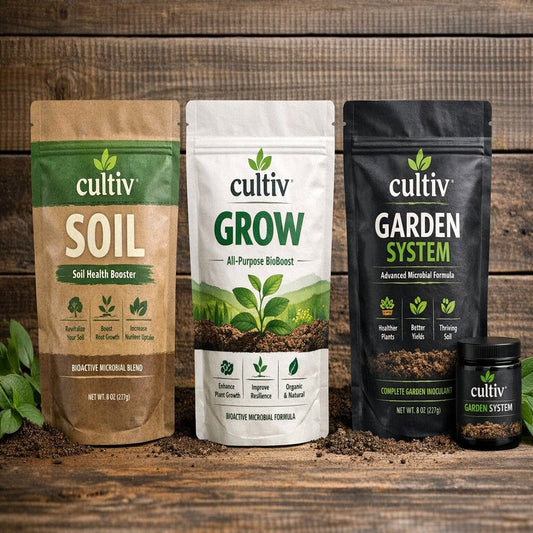 Full Cultiv product lineup — all 3 formulas